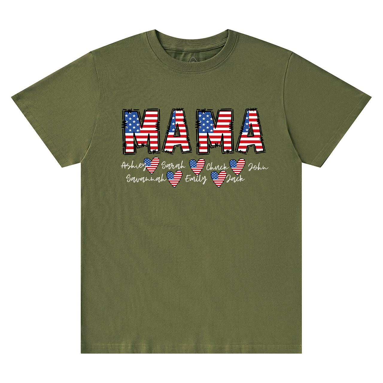 Personalized Name Independence Day Mama T-Shirts