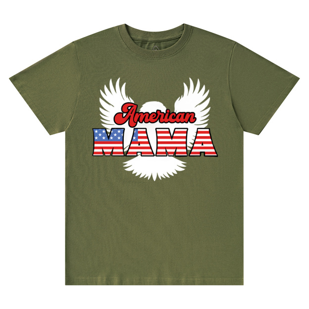 Patriotic Eagle Graphic Mama T-Shirts