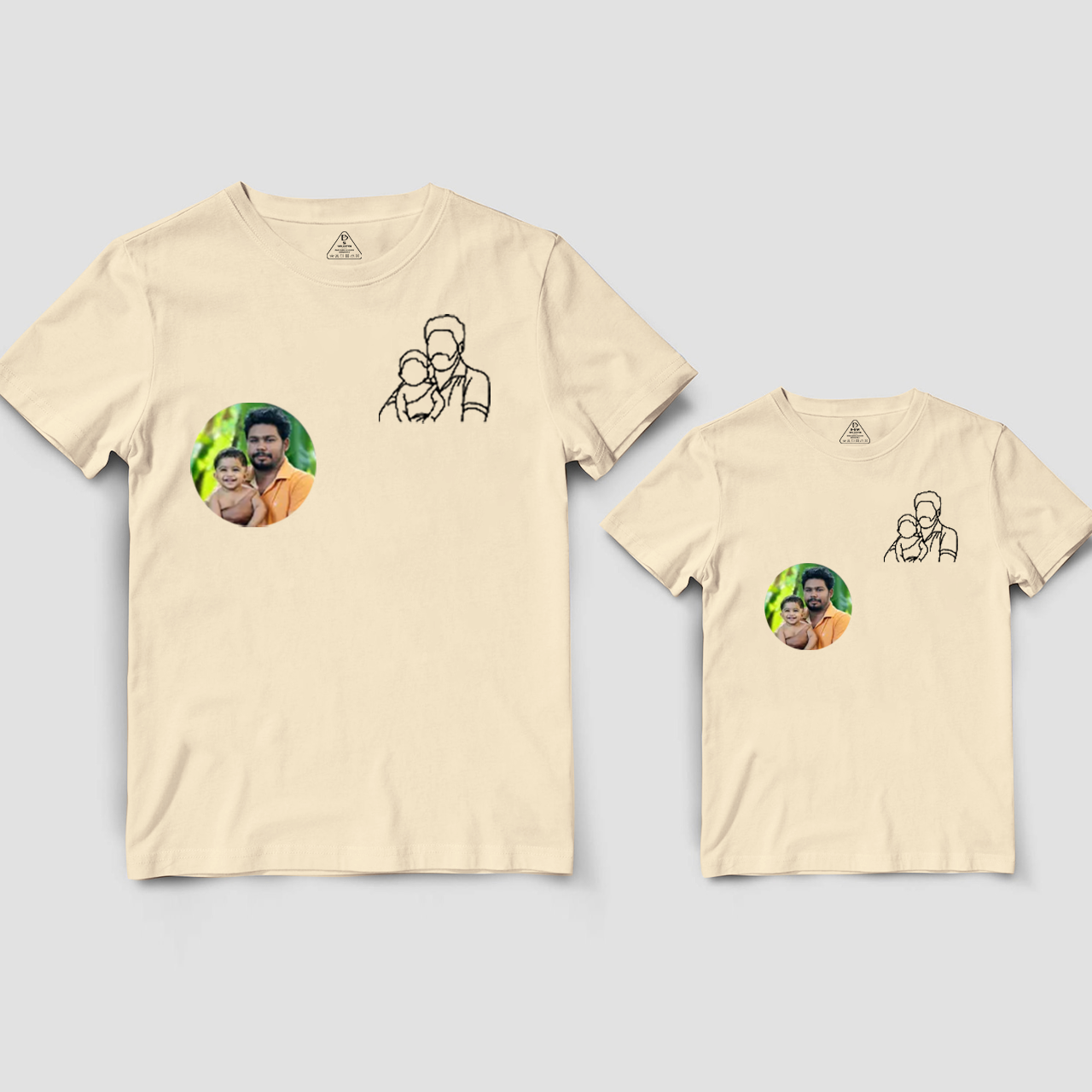 Custom Pocket Portrait from Photo Shirts For Dad And Me