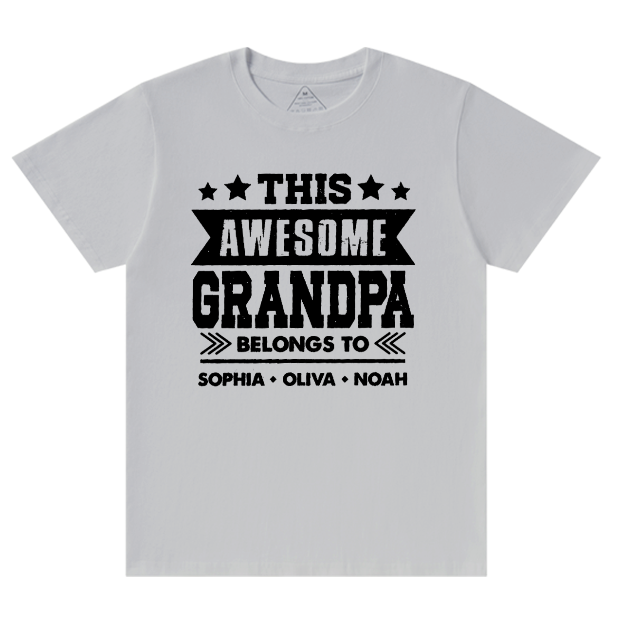 Personalized Grandpa With Kids Names T-shirt
