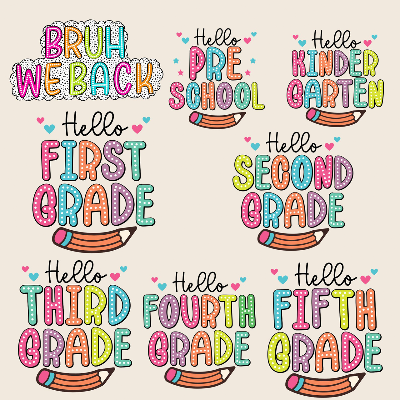 Hello Grade Back To School Toddler&Kid's Tees Beepumpkin 