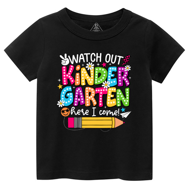 Personalized Watch Out Kindergarten Here I Come Toddler&Kid's Tees Beepumpkin