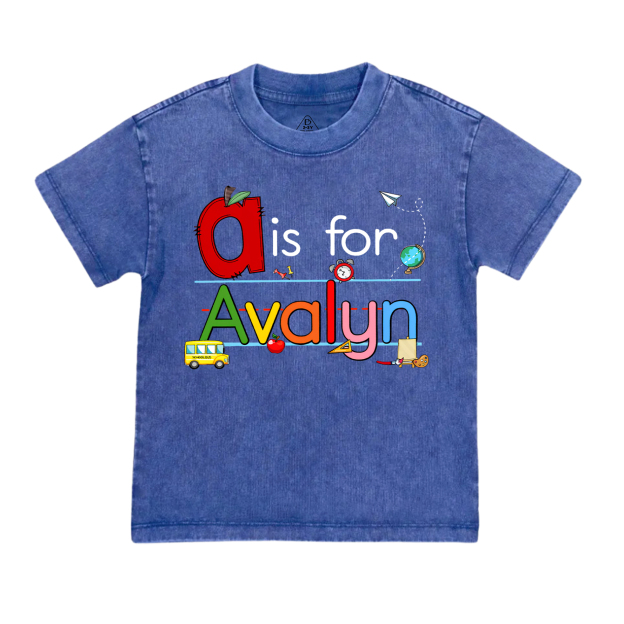 Personalized Color Name Toddler&Kids Washed Tees