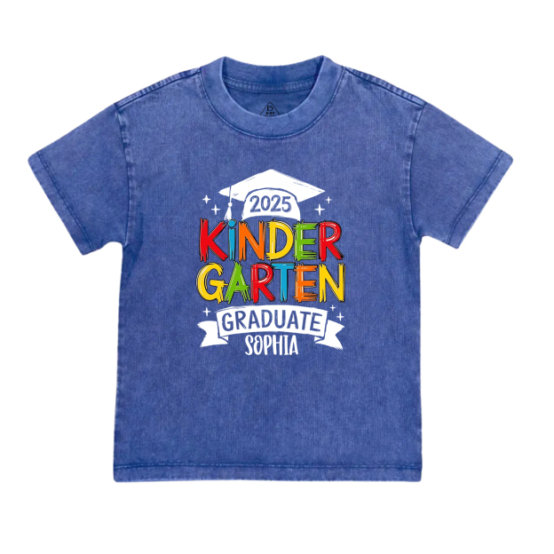 Personalized Kindergarten Graduation Toddler&Kids Washed Tees