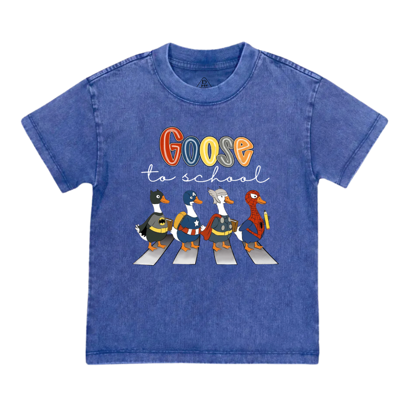 Goose To School Toddler&Kids Washed Tees