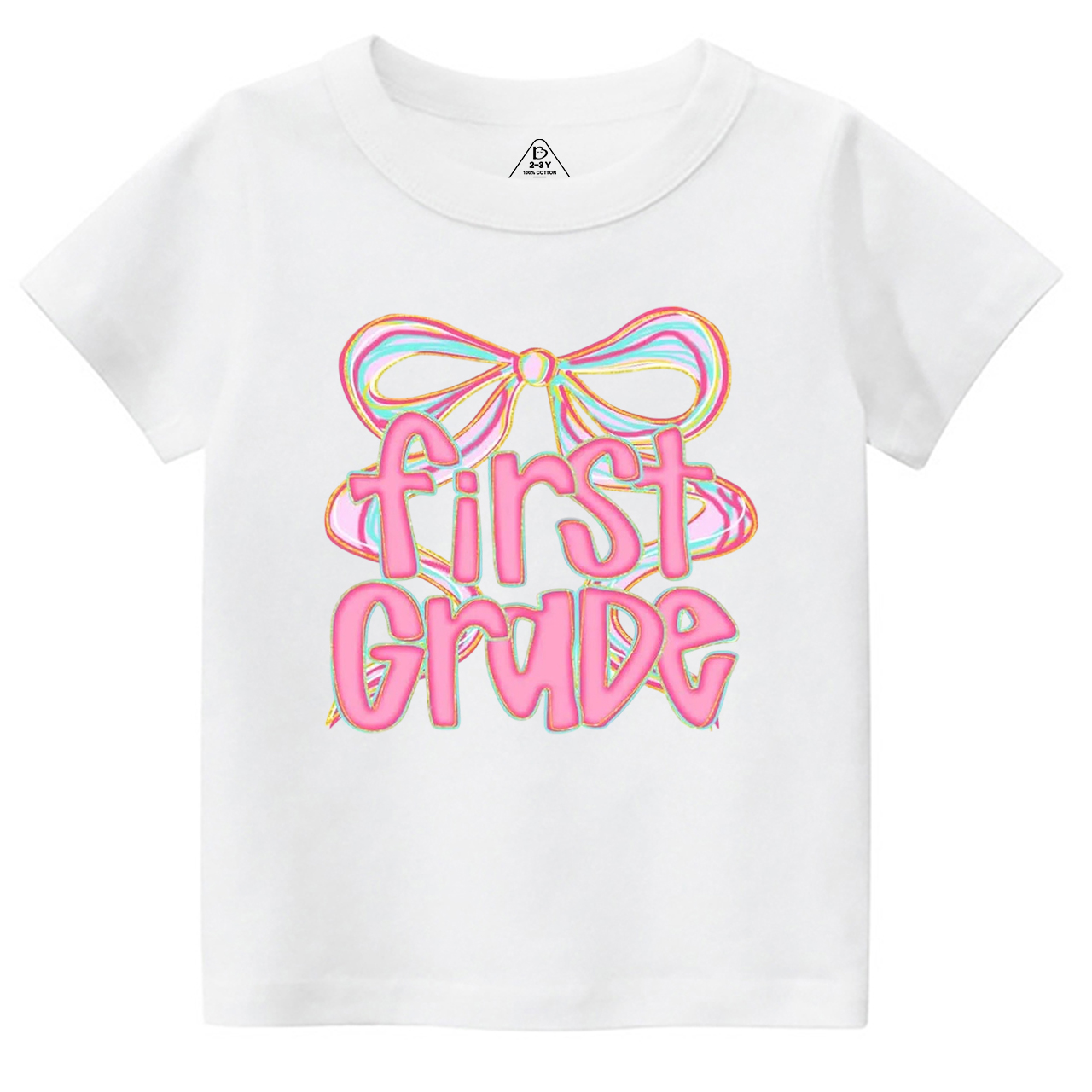 Personalized Bow Grade Toddler&Kid's Tees Beepumpkin