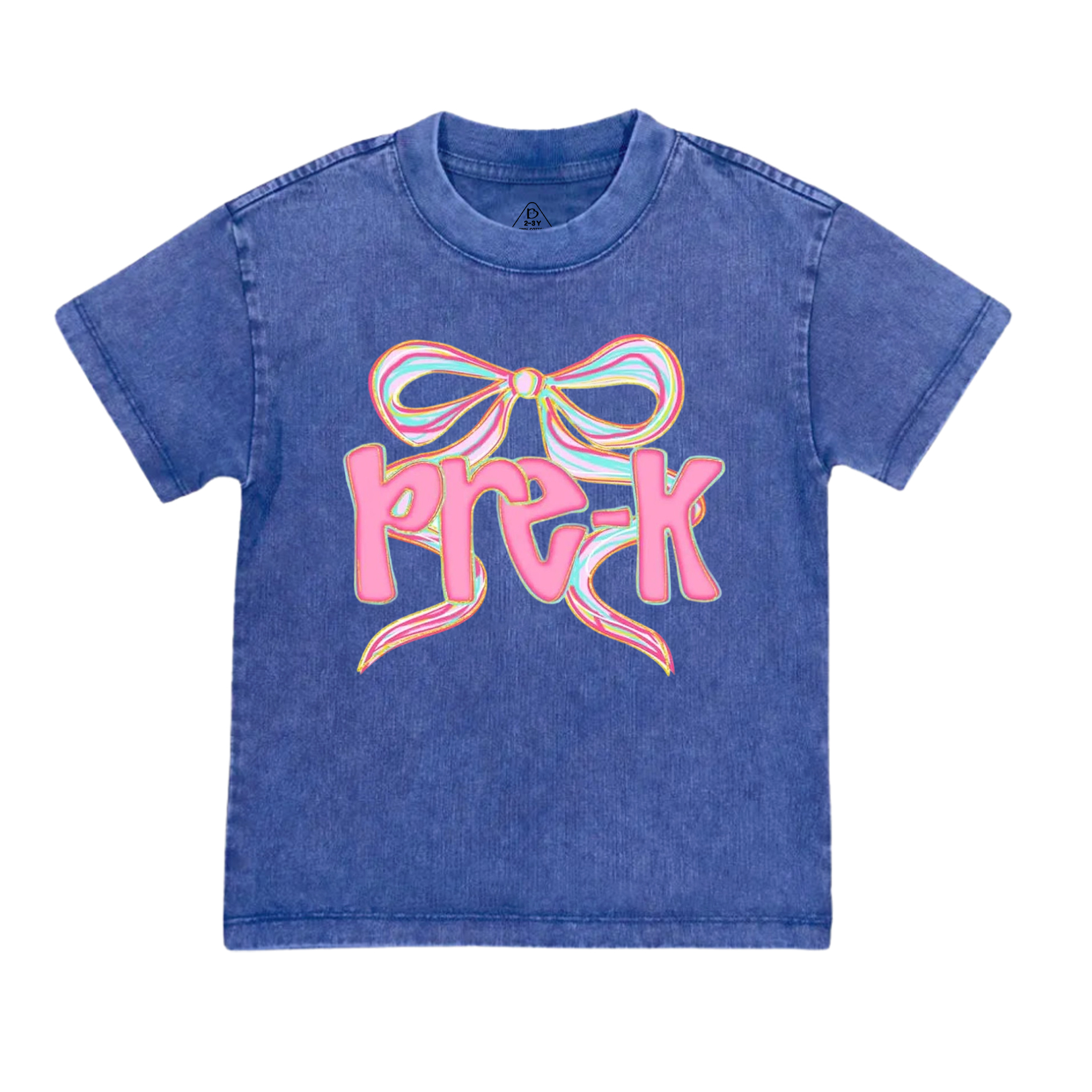 Personalized Bow Grade Toddler&Kids Washed Tees