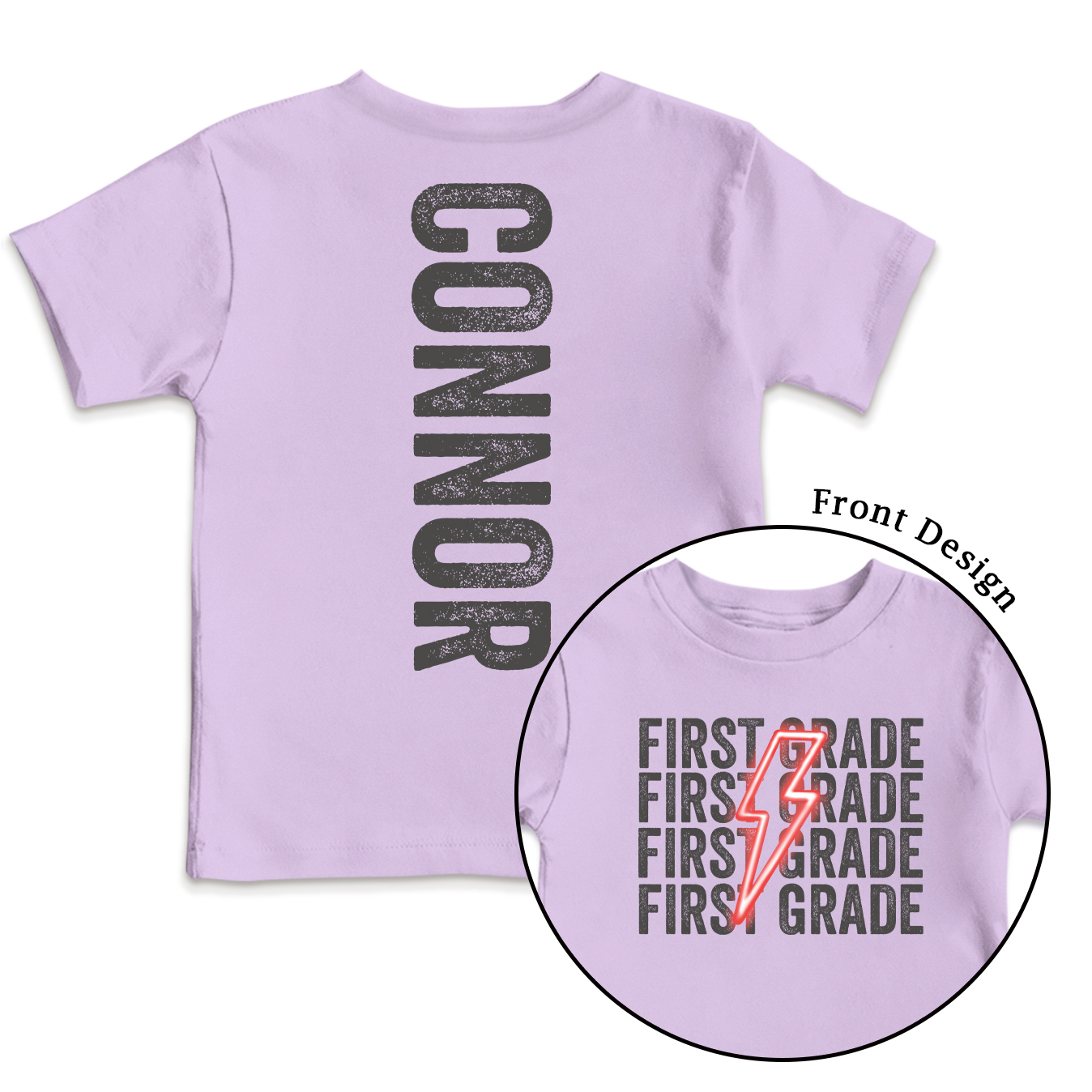 Personalized Lightning Kid Name Toddler&Kid's Tees Beepumpkin