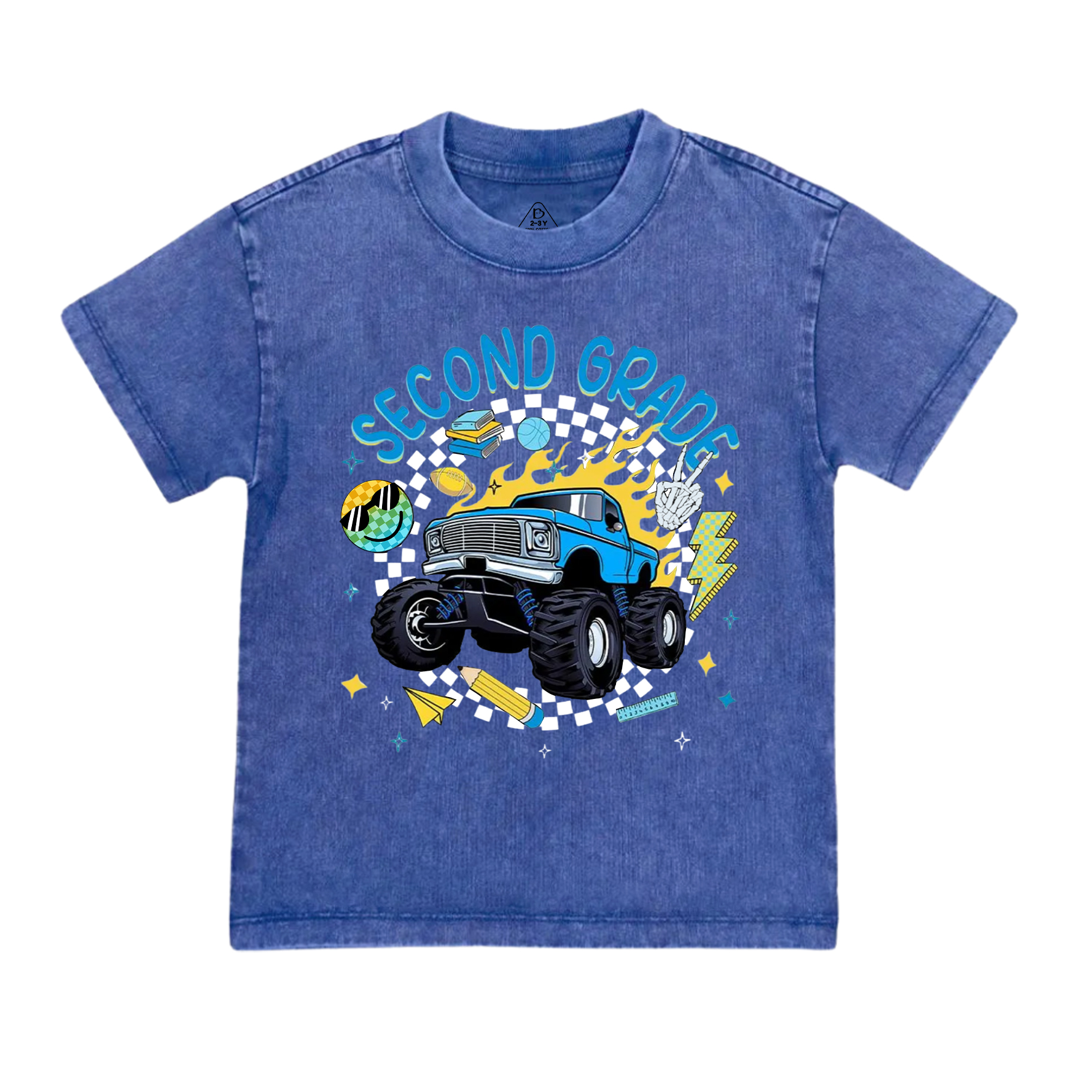 Personalized Truck For Boy Toddler&Kids Washed Tees
