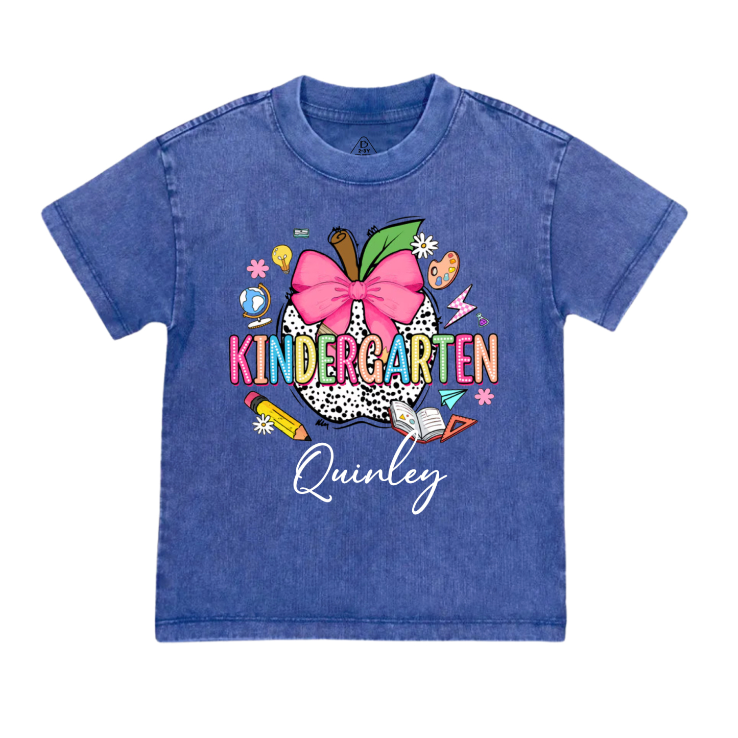 Personalized Grade Gift Pack Toddler&Kids Washed Tees
