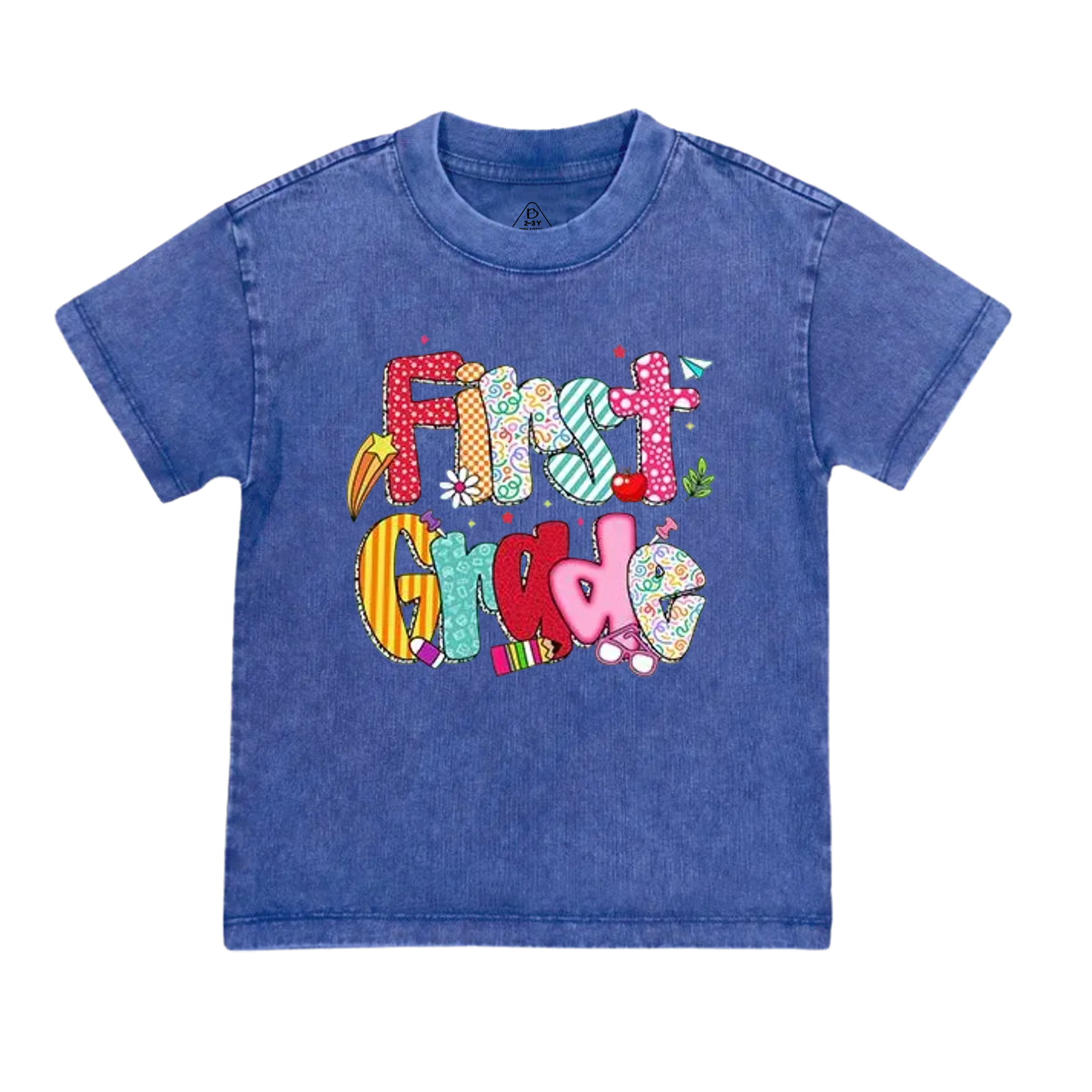 Personalized Colorful School Adventures Toddler&Kids Washed Tees