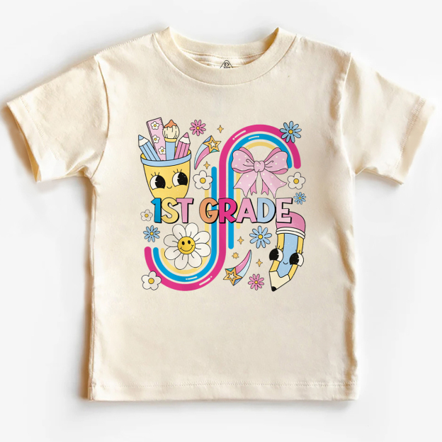 Personalized School Days Rainbow Collection Toddler&Kid's Tees Beepumpkin 