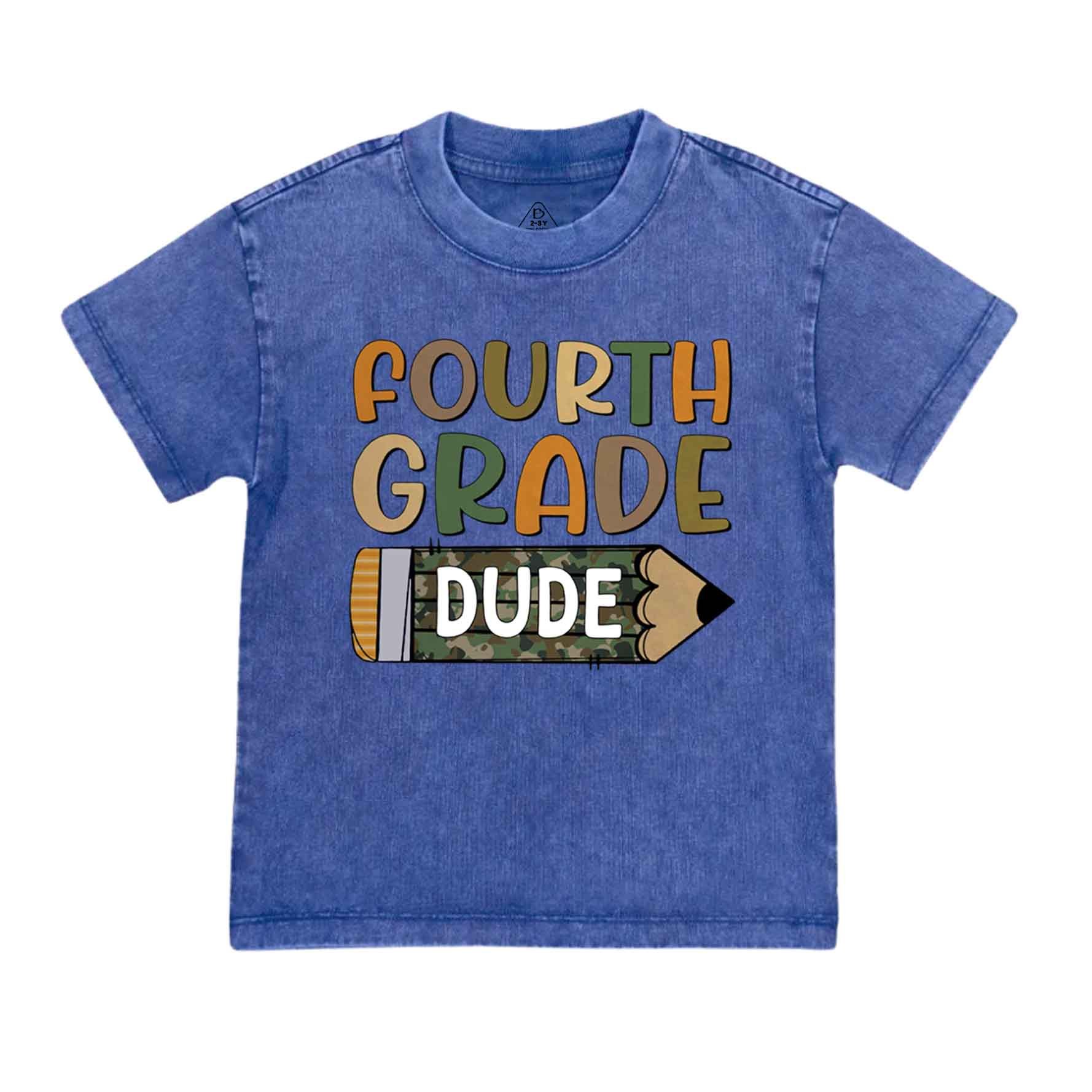 Personalized Retro Back To School Boys Toddler&Kids Washed Tees