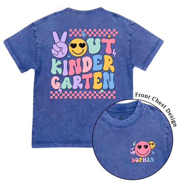 Personalized Kindergarten Graduation Toddler&Kids Washed Tees