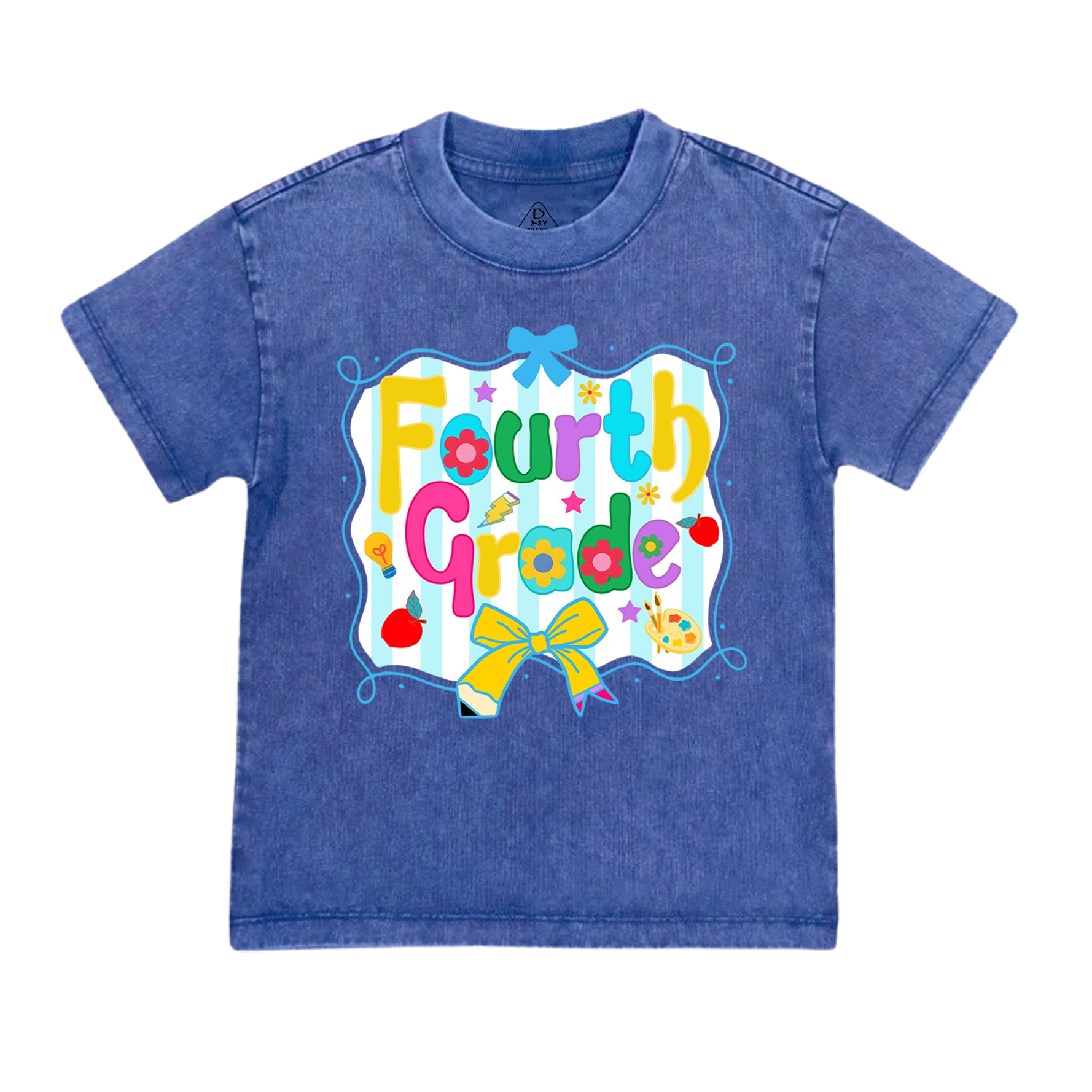 Personalized Blue Gift Bag Toddler&Kids Washed Tees