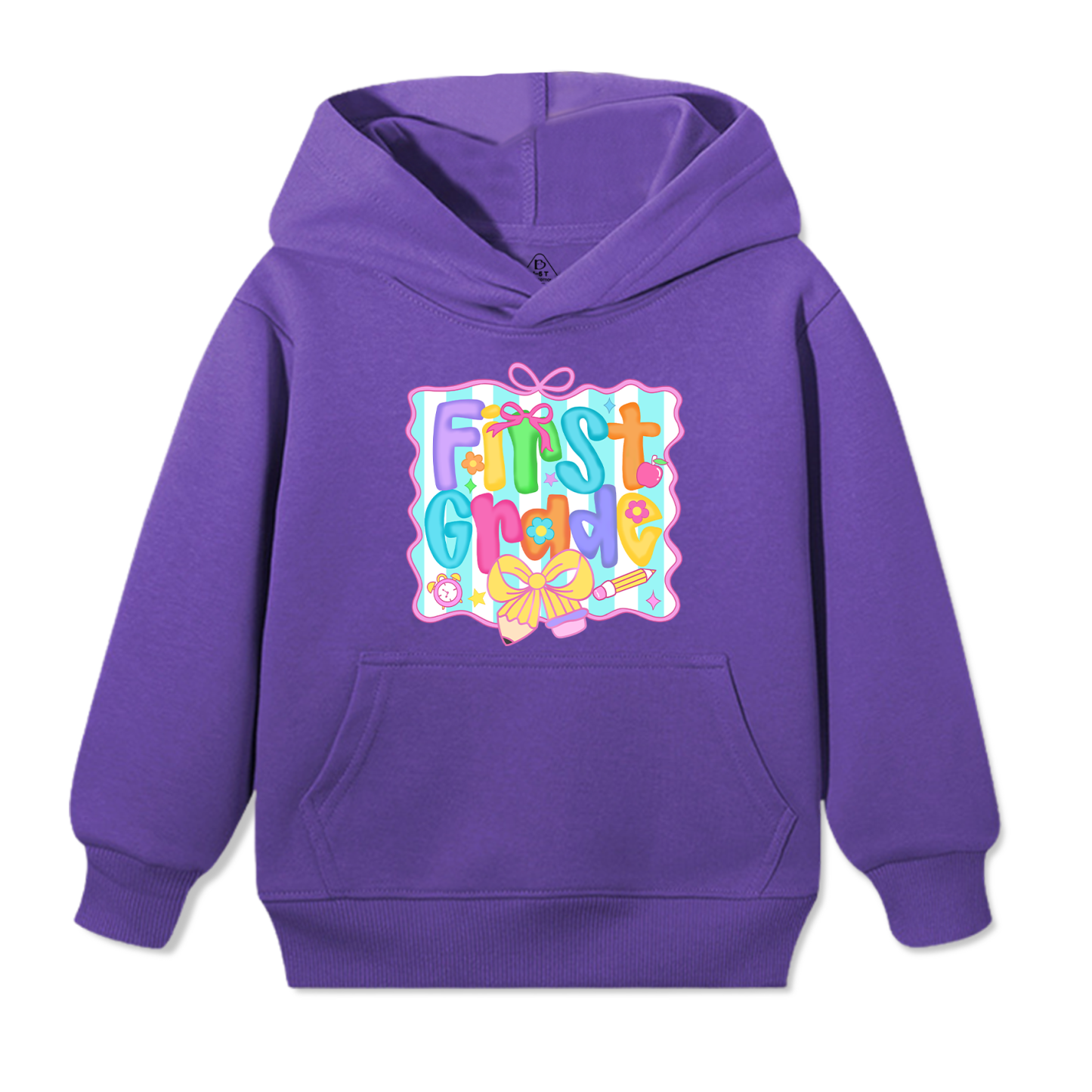Personalized Preppy Back To School Bundle Kid's Hooded Sweatshirt Beepumpkin