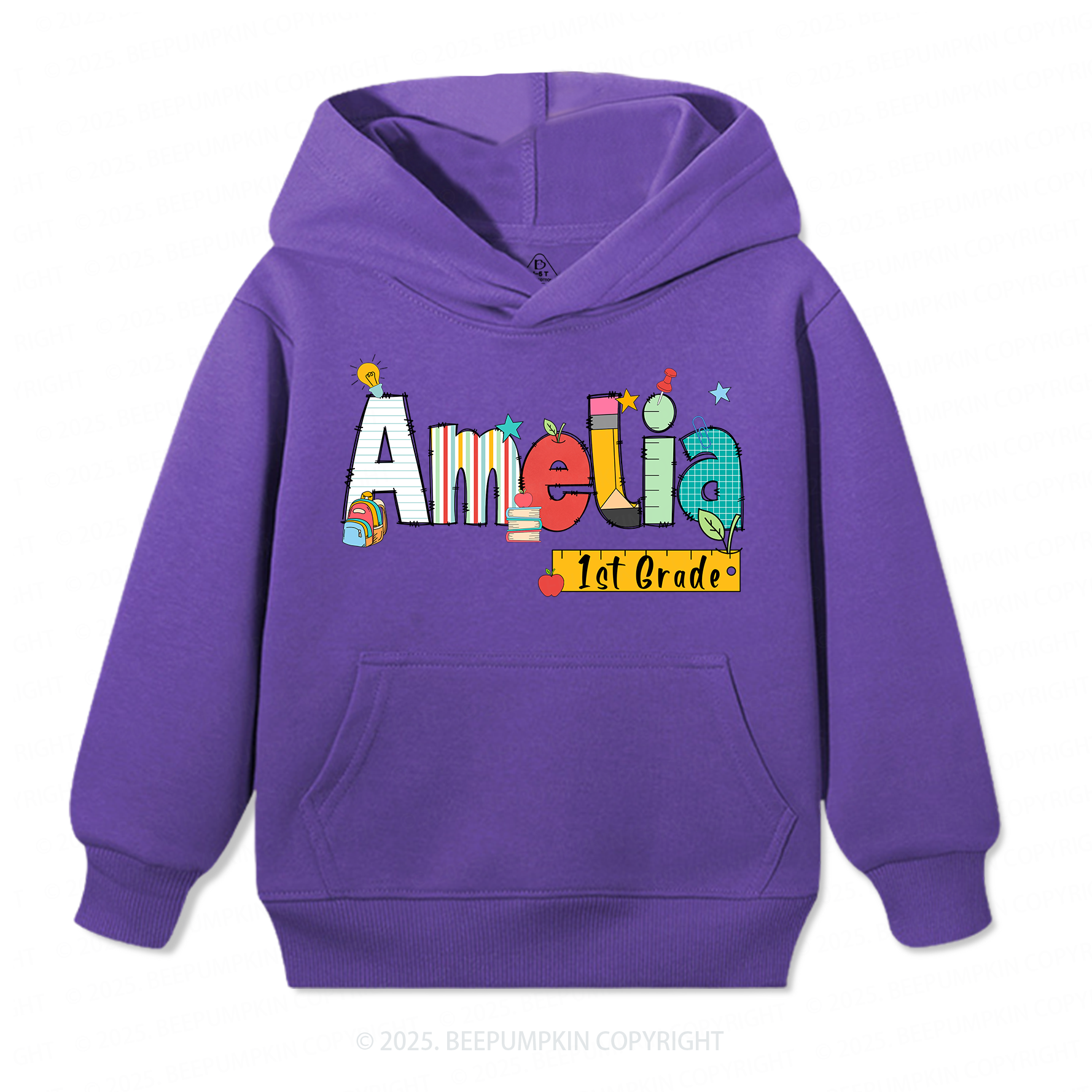 Personalized Alphabet Kid's Hoodies Beepumpkin