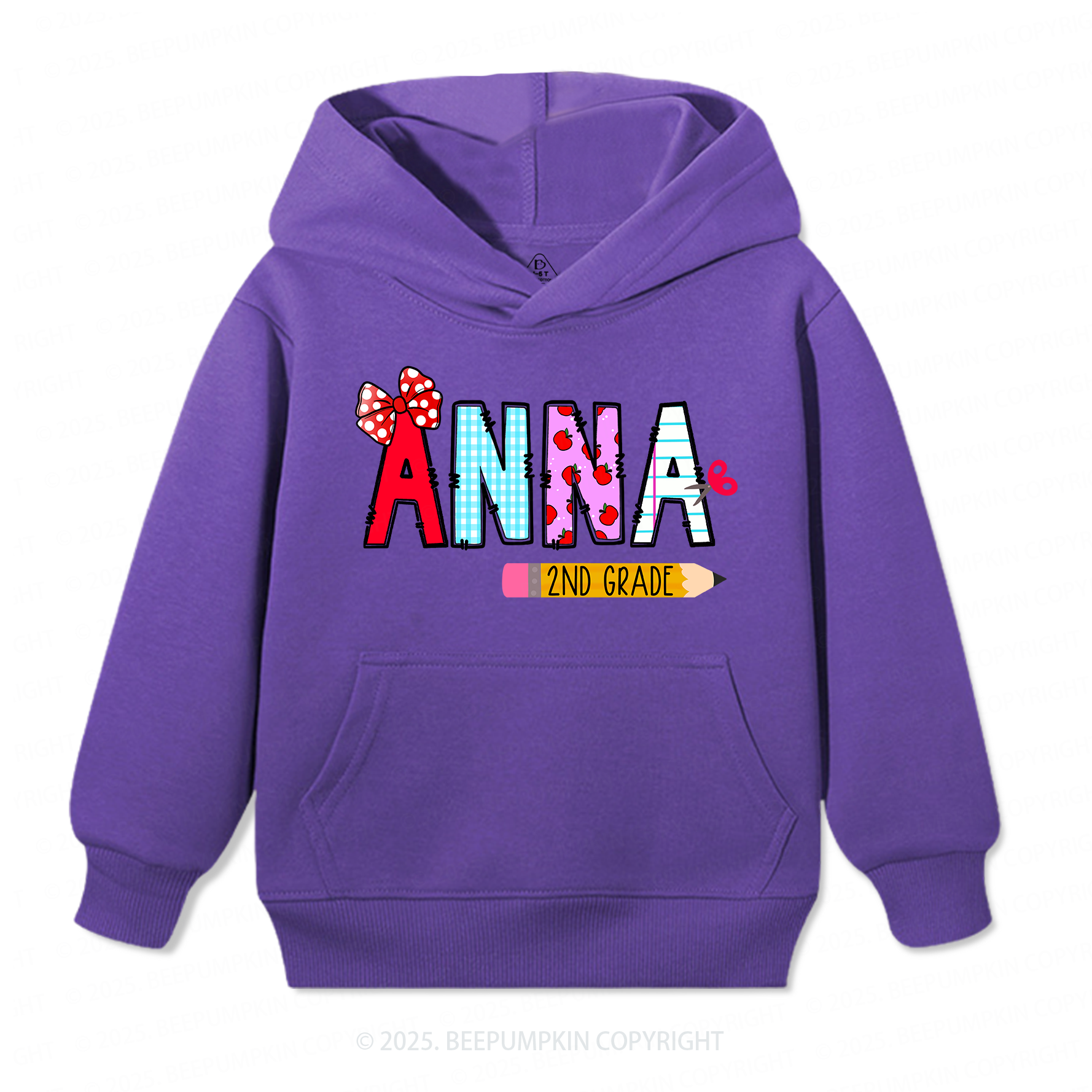 Personalized Name First Day Of School Kid's Hoodies Beepumpkin
