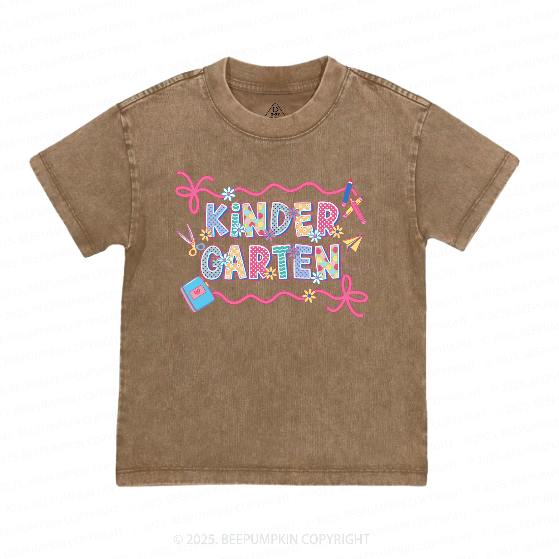 Personalized Coquette Pencil Toddler&Kids Washed Tees