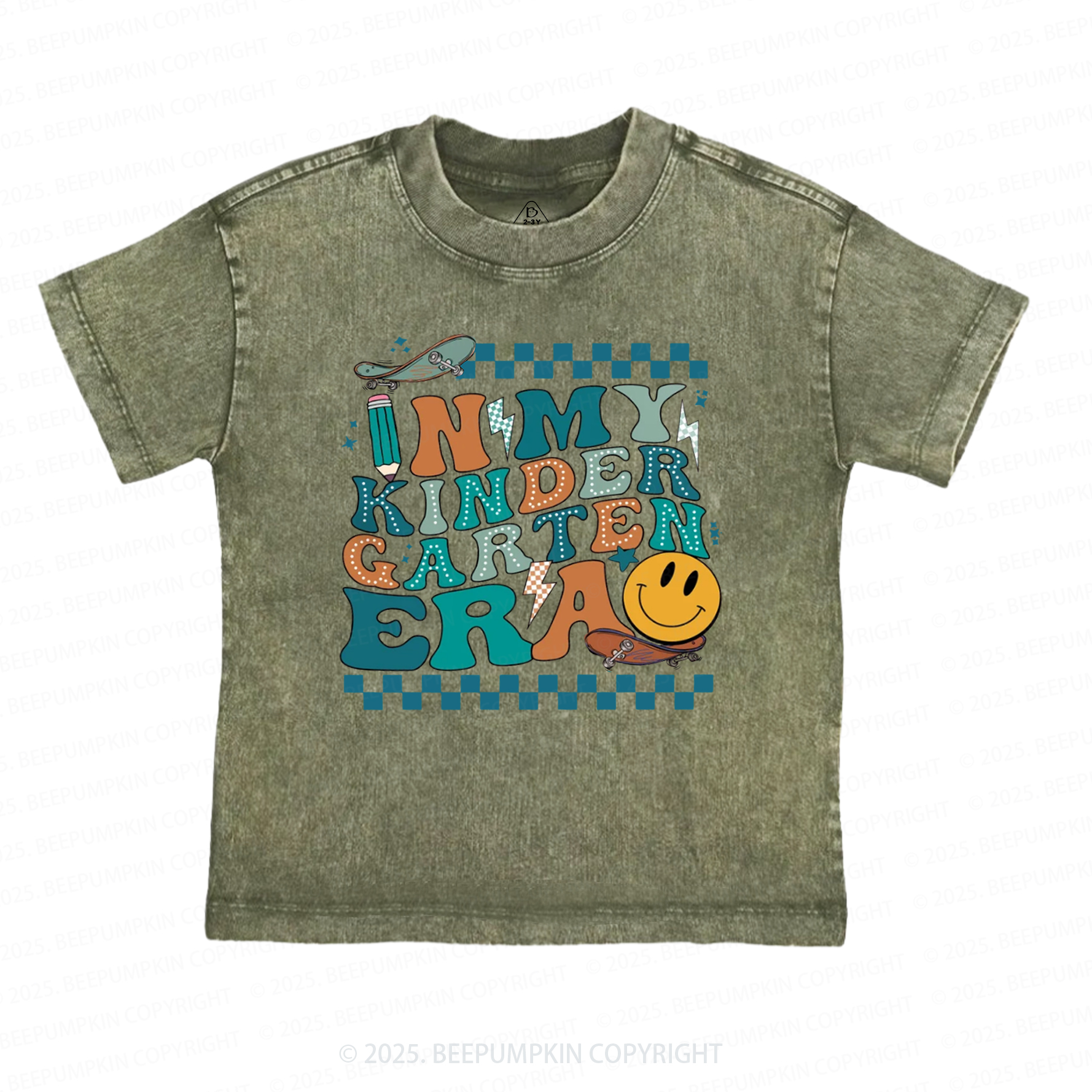 Personalized Back To School For Boys Toddler&Kids Washed Tees