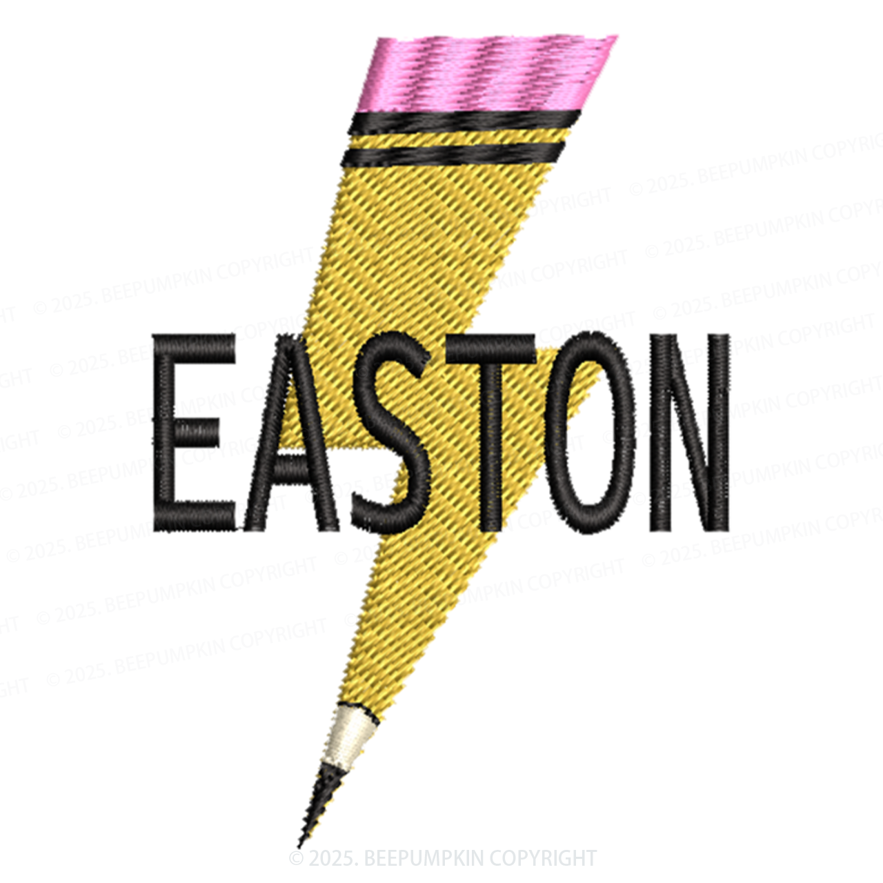 Personalized Embroidered Lightning Pencil Name Toddler&Kid's Polo Shirt Beepumpkin