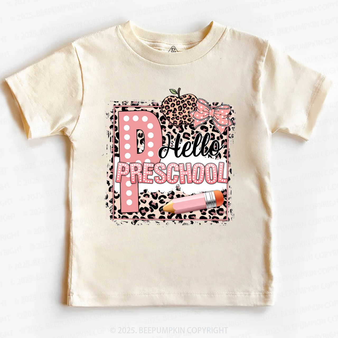 Personalized Leopard Grade Back To School Toddler&Kid's Tees Beepumpkin