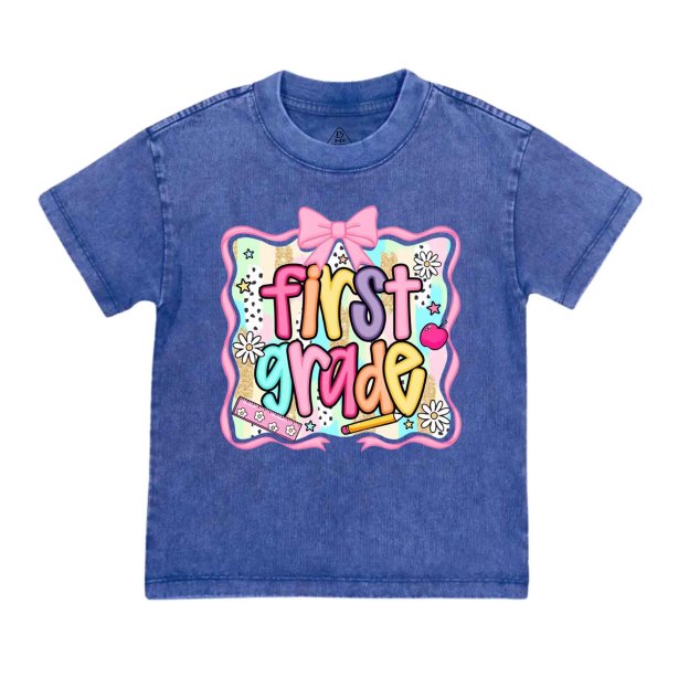 Personalized Color Grade Toddler&Kids Washed Tees