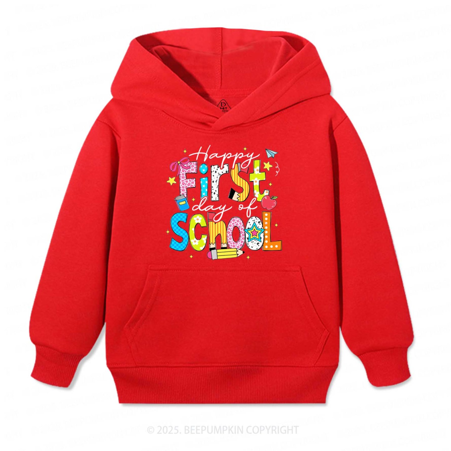 Happy First Day Of School Kid's Hoodies Beepumpkin
