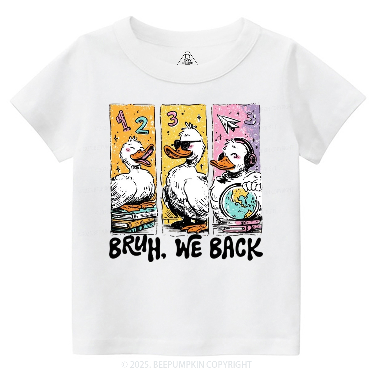 Bruh, We Back Kindergarten Toddler&Kid's Tees Beepumpkin