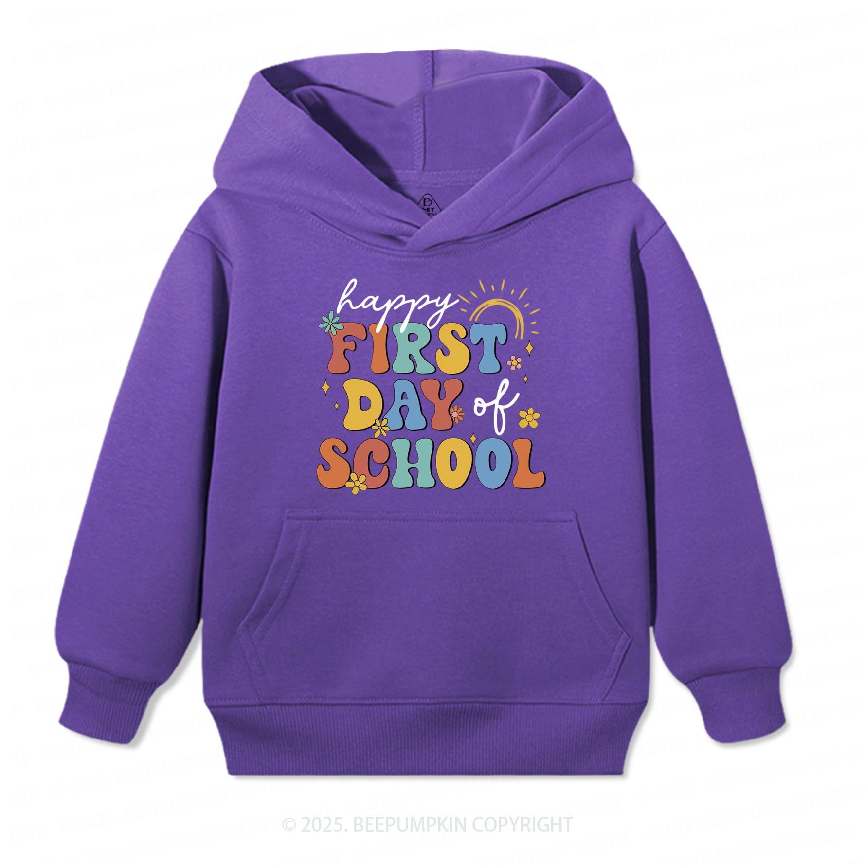 Happy First Day Of School Kid's Hoodies Beepumpkin