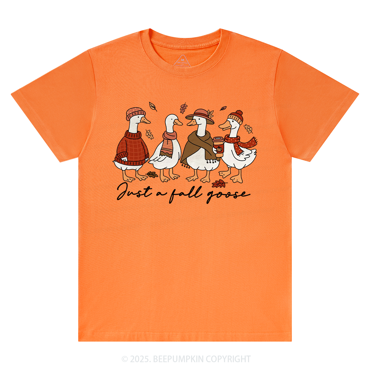 Funny Cozy Goose Fall T-Shirts Beepumpkin 