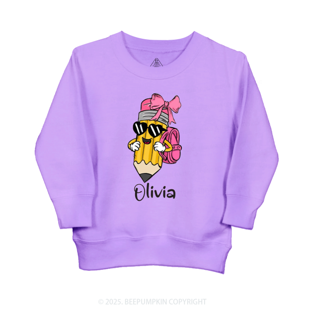 Personalized Boy Girl Pencil Kid's Sweatshirt
