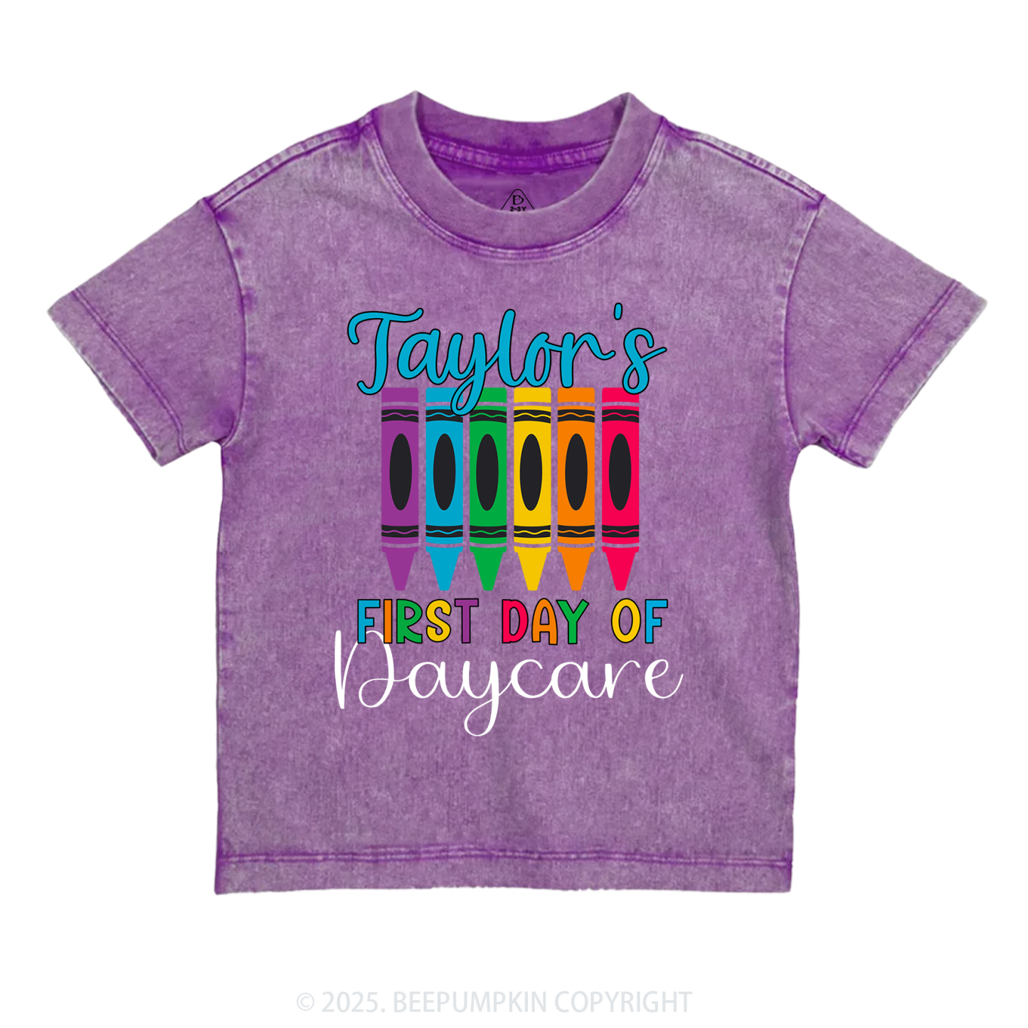 My First Day Of Daycare Toddler&Kids Washed Tees