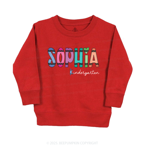Personalized Colorful Name Magic Kid's Sweatshirt