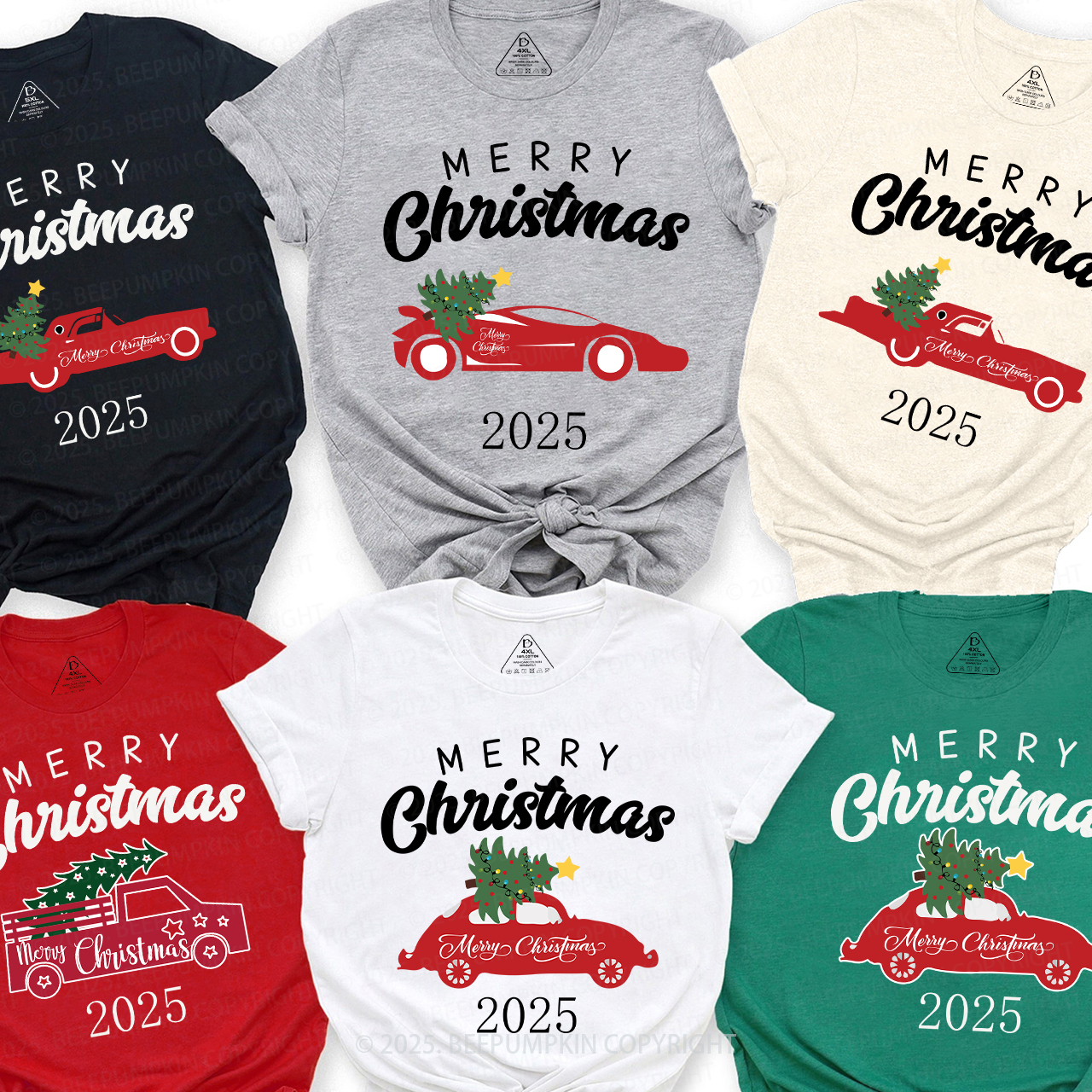 Merry Christmas 2024 Personalized Truck Family Matching Shirt
