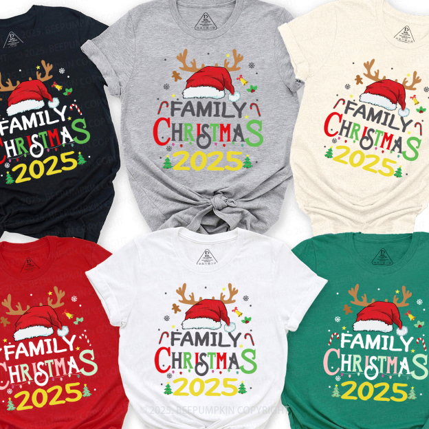 2025 Family Christmas Santa Shirts For Family Members