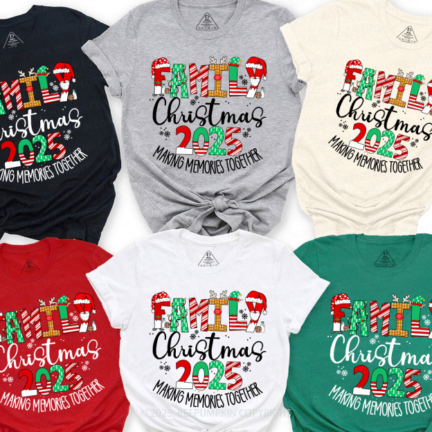 Making Memories Elk Christmas Family Matching T-Shirts Beepumpkin