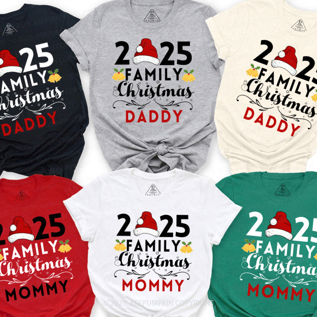 Personalized 2025 Family Christmas Name Matching Shirts Beepumpkin