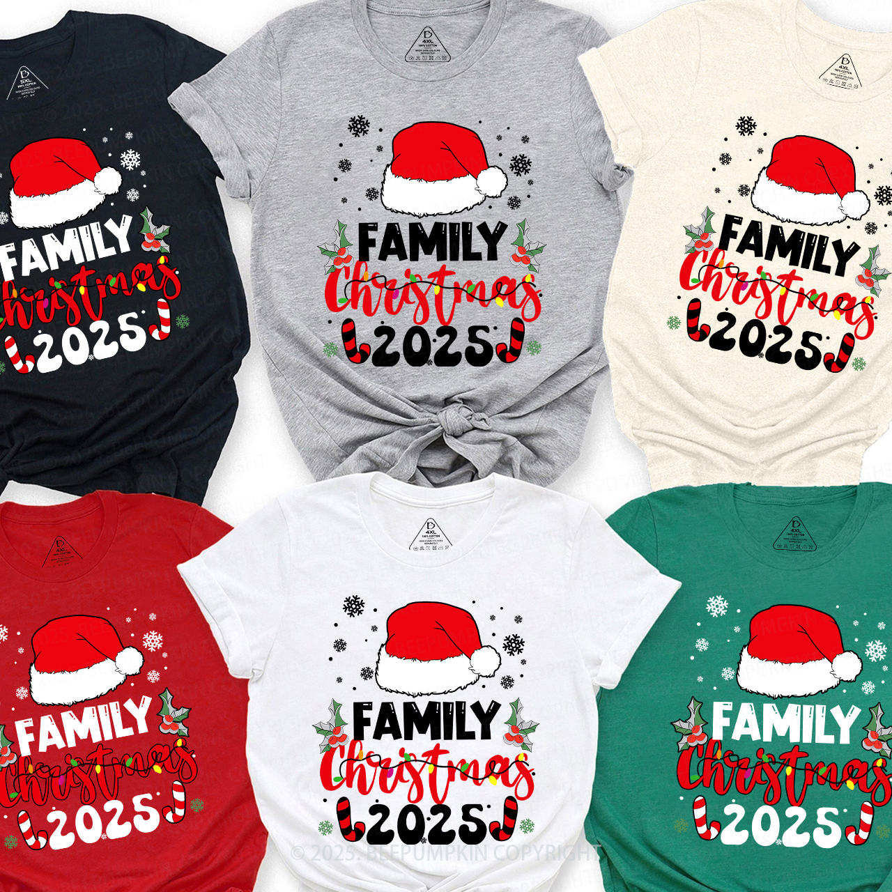 Family Christmas 2025 Xmas Trees Merry Christmas Family Shirt
