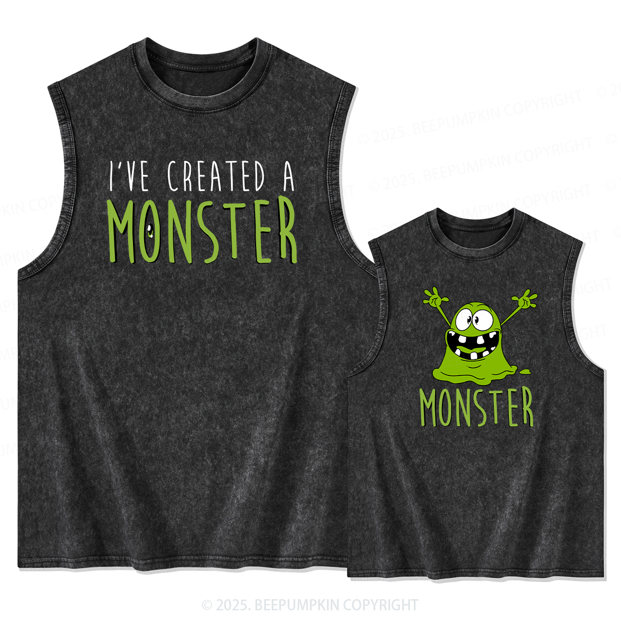 I Created A Monster Dad&Me Matching Washed Tank Top