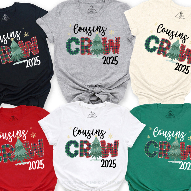 2025 Cousins Crew Christmas Family Matching Tees Beepumpkin