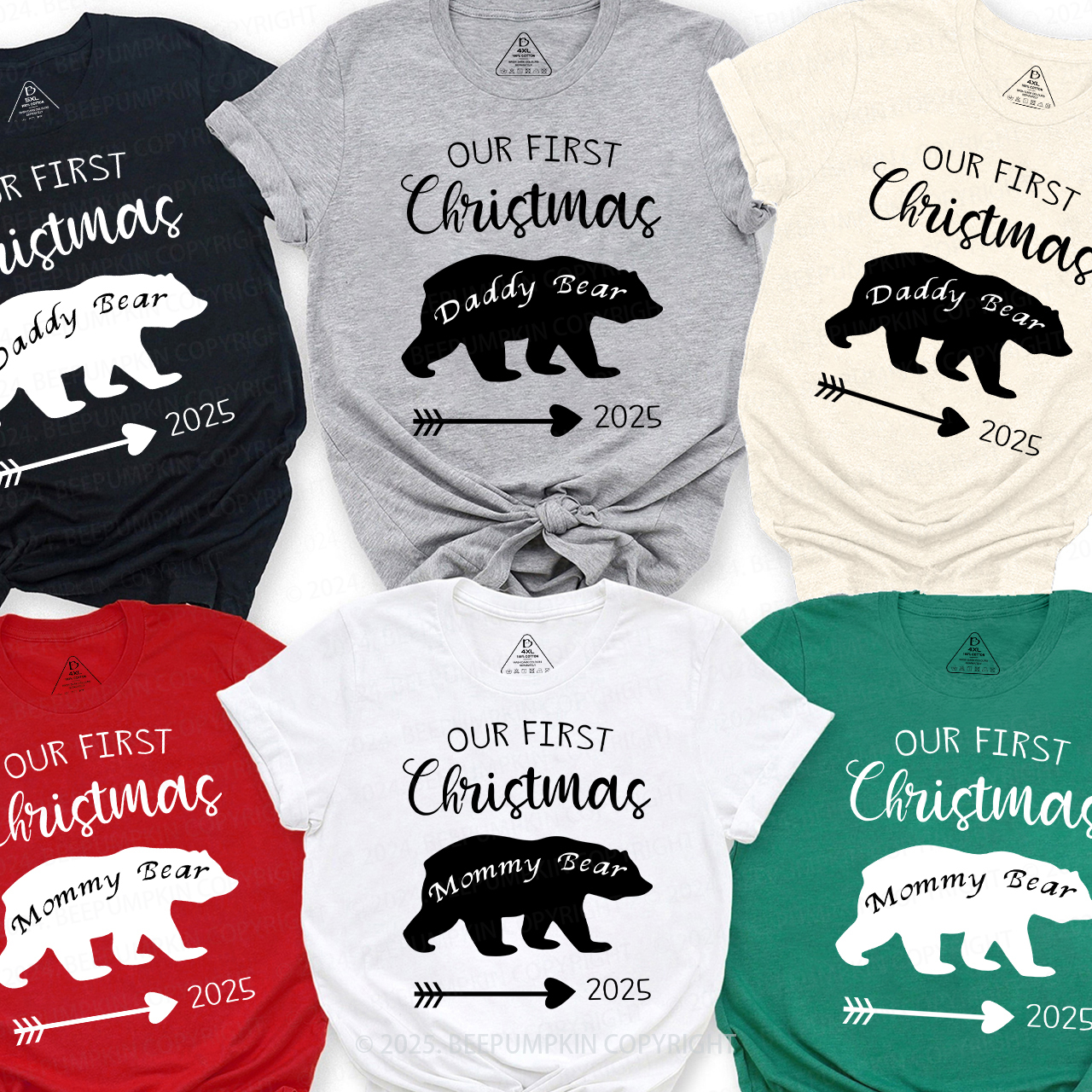 2025 Christmas Bear Family Matching Shirt