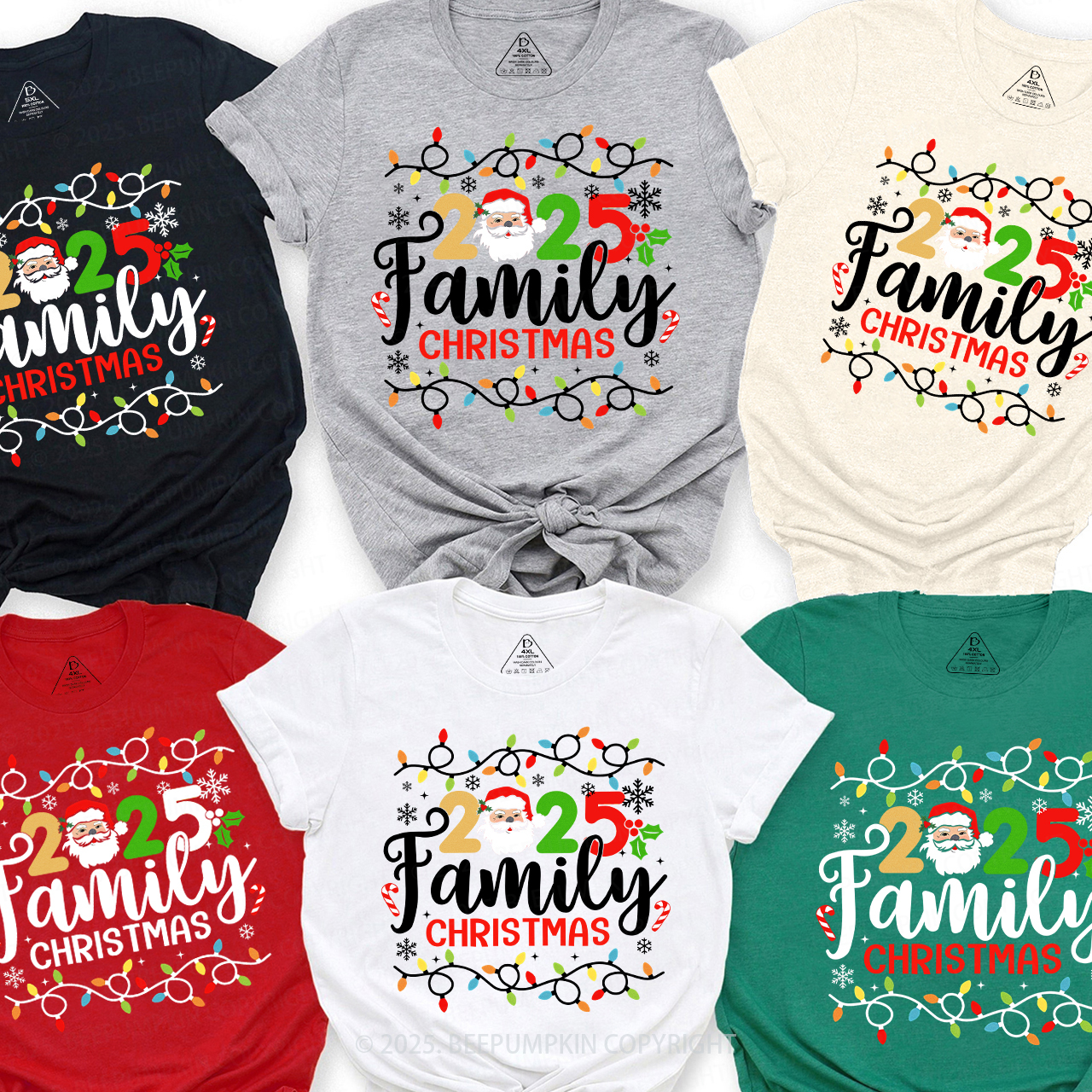 2025 Family Christmas Family Matching T-Shirts Beepumpkin