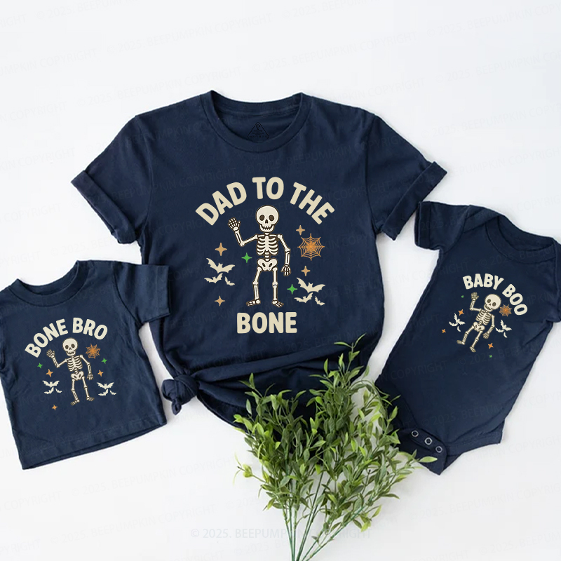 Personalized Bone To Be Together Halloween Family Matching Shirts