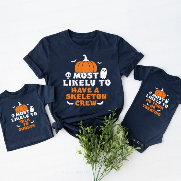 Personalized Most Likely To Halloween Family Matching Shirts