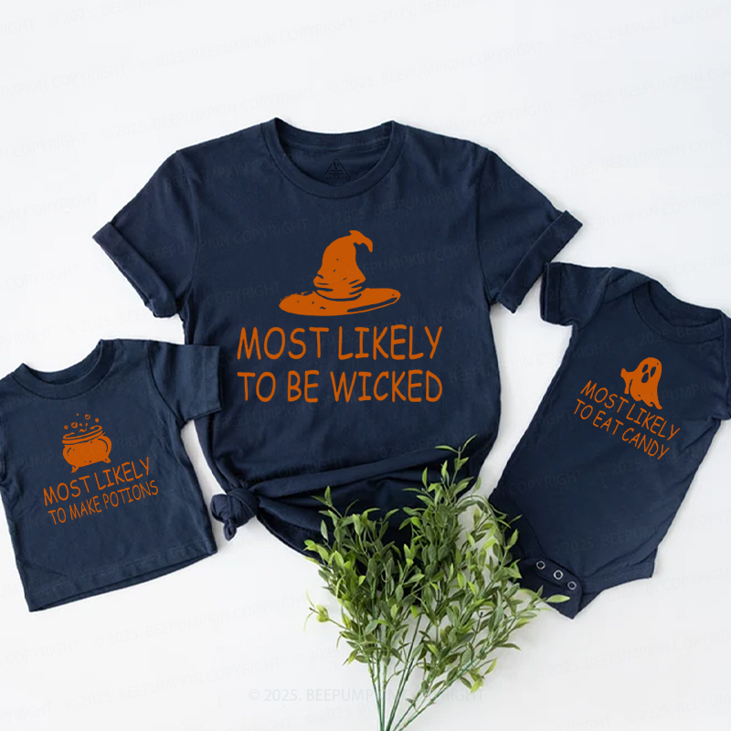 Personalized Most Likely To Halloween Family Matching Shirts