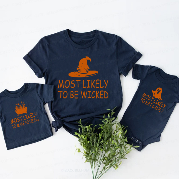 Personalized Most Likely To Halloween Family Matching Shirts