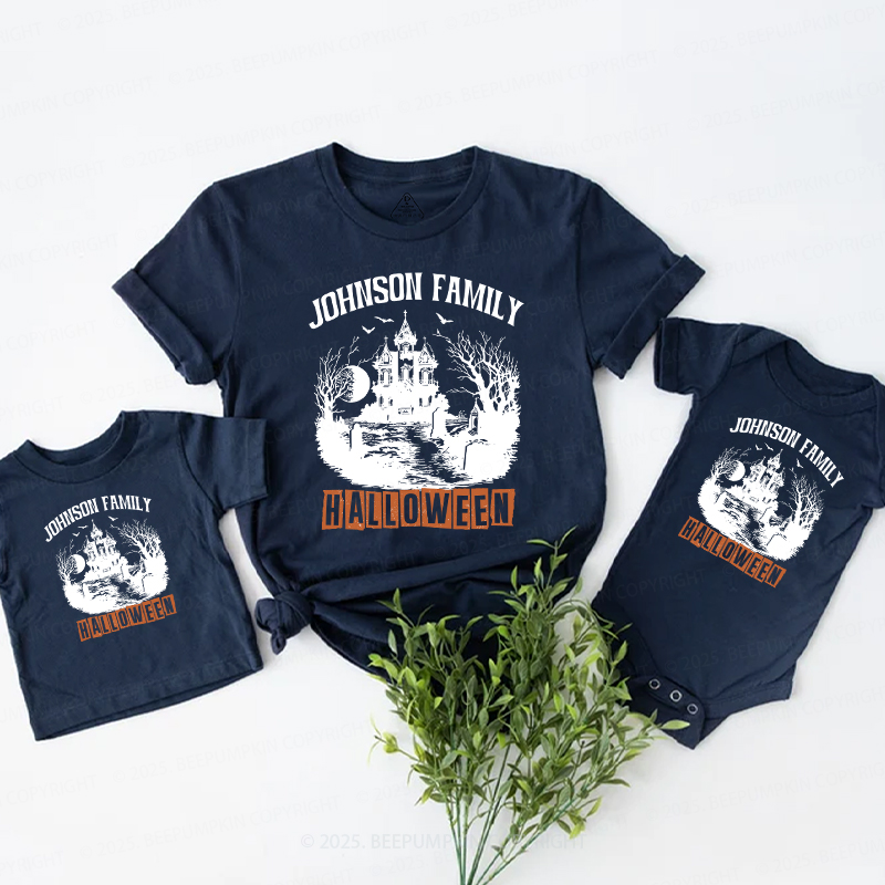 Personalized Halloween Family Name Matching Shirts