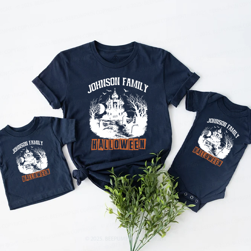 Personalized Halloween Family Name Matching Shirts