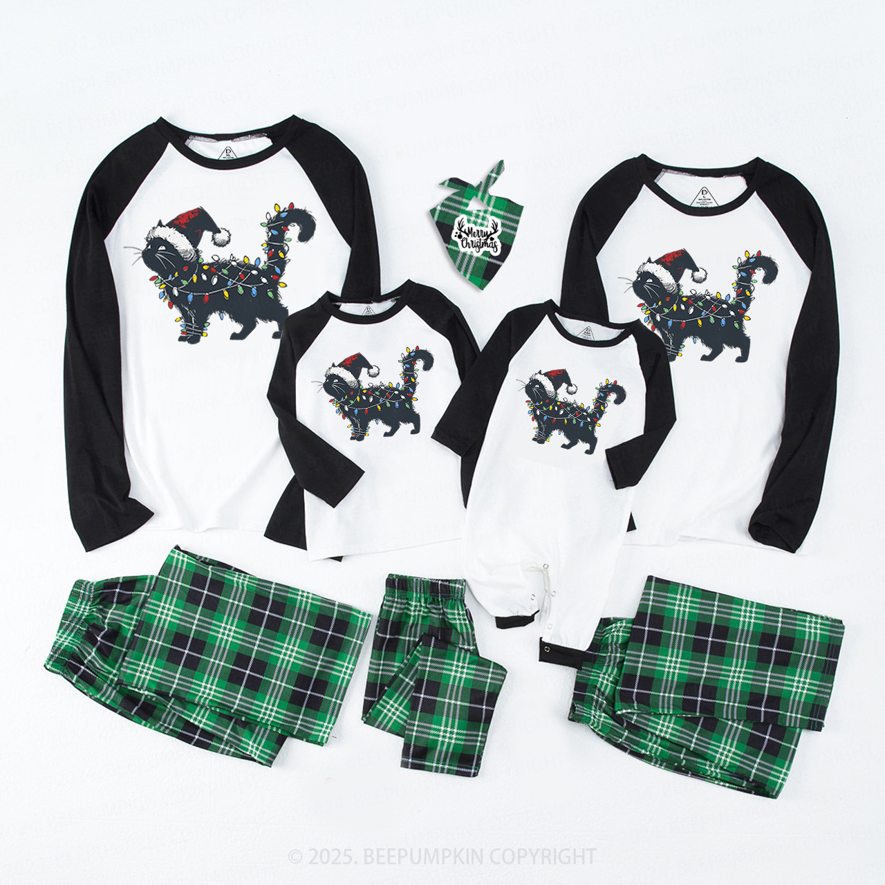 Merry Meowmas Christmas Family Matching Pajamas